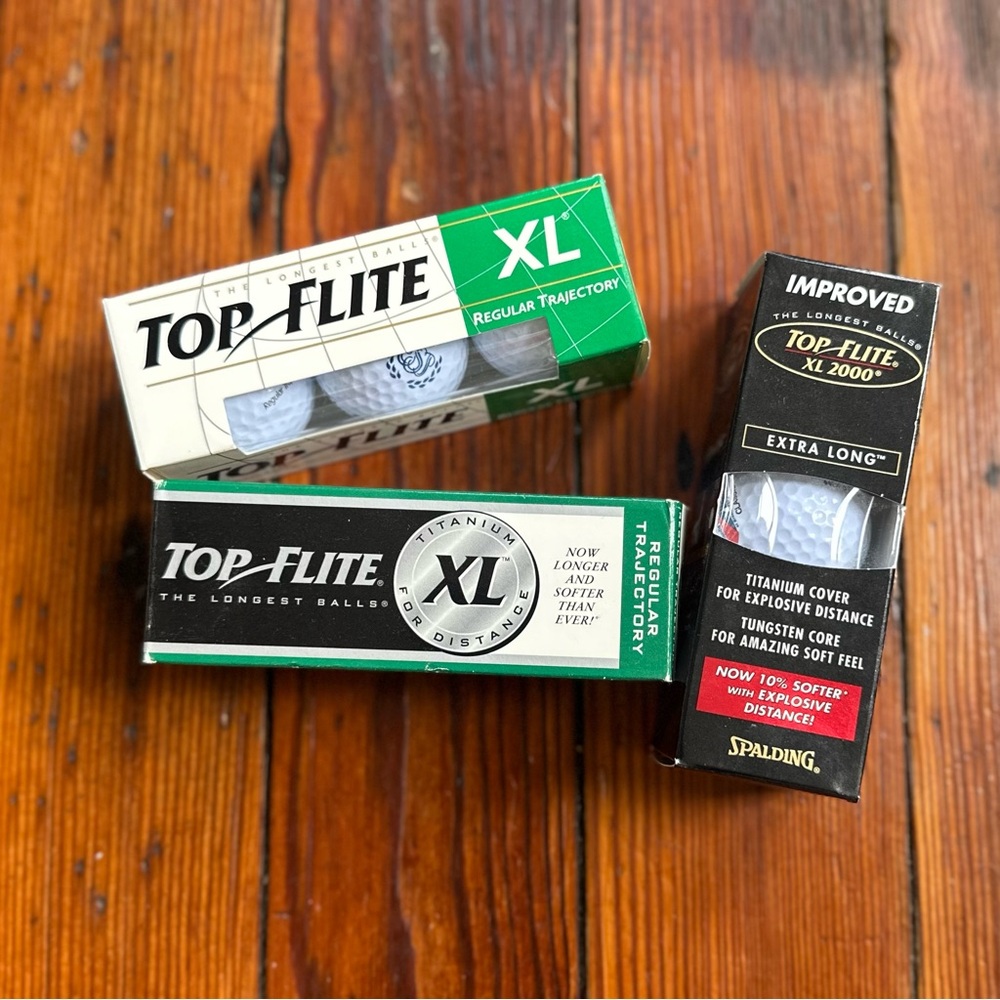 NEW NOS Vintage 2000 Top-Flite golf ball variety: 9 balls (3 packs)